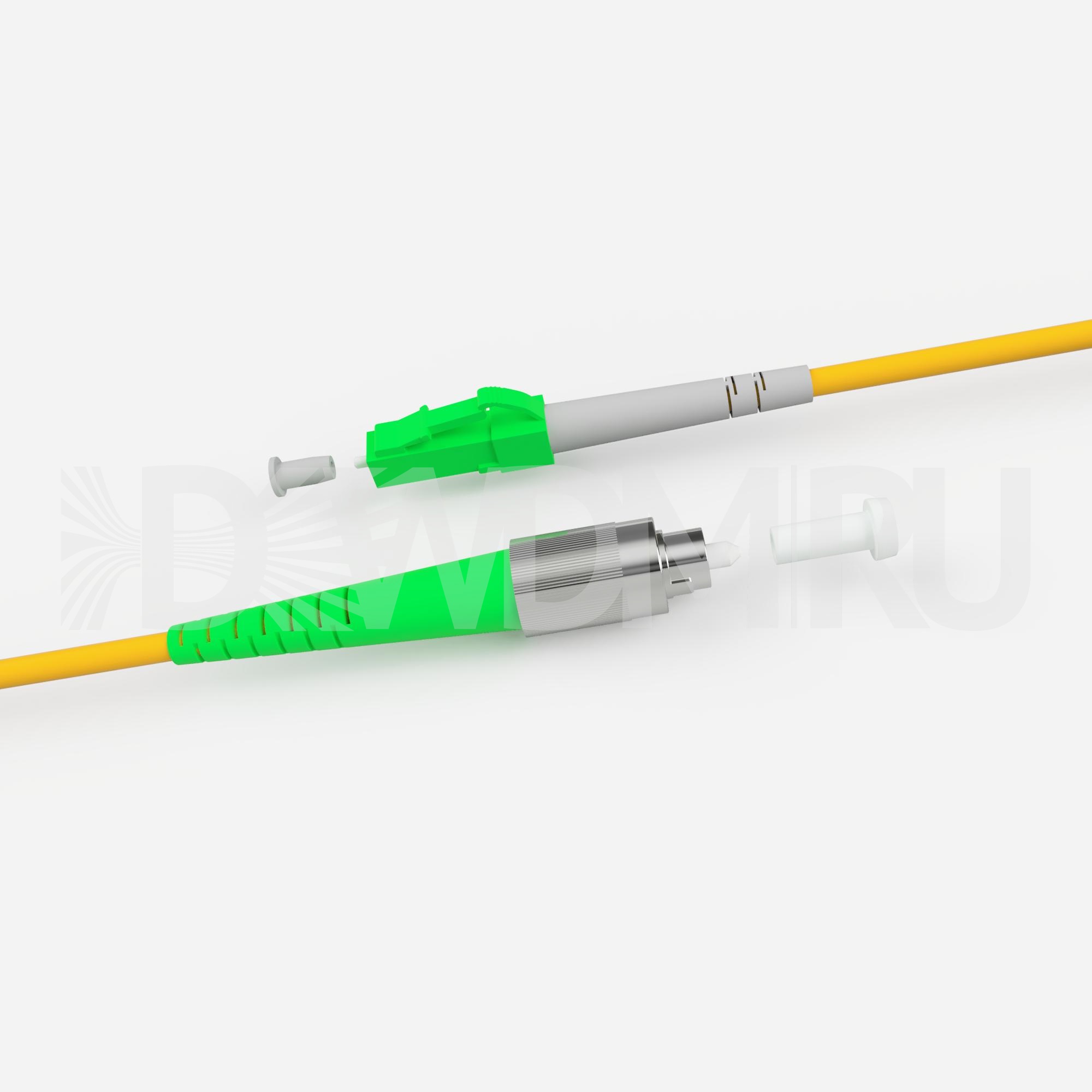 Патч-корд оптический LC/APC-FC/APC, SM, Simplex, 2мм, 3 метра - ДВДМ.РУ (DSO-LCAFCA3LS-3)