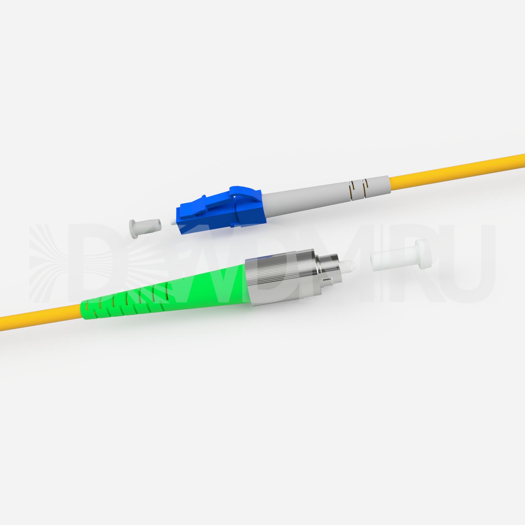 Патч-корд оптический LC/UPC-FC/APC, SM, Simplex, 3мм, 3 метра - ДВДМ.РУ (DSO-LCUFCA3LS-3)